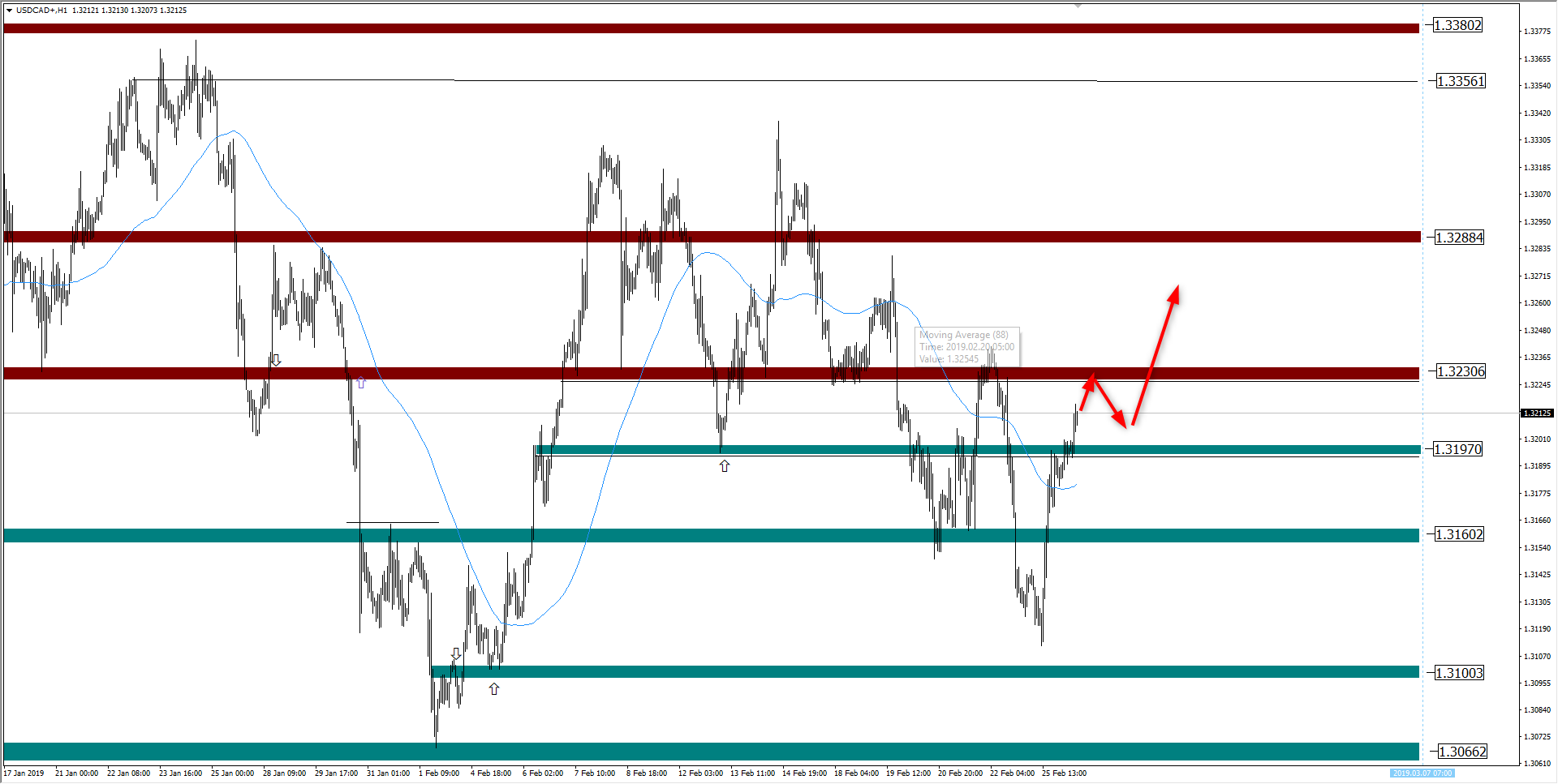 Kurs dolara rośnie - USD/CAD z celem 1.3260